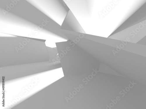 Wallpaper Mural Illuminated corridor interior design. Empty Room Interior Background Torontodigital.ca