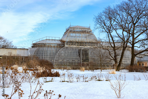 Peter the Great Botanical garden on a spring day