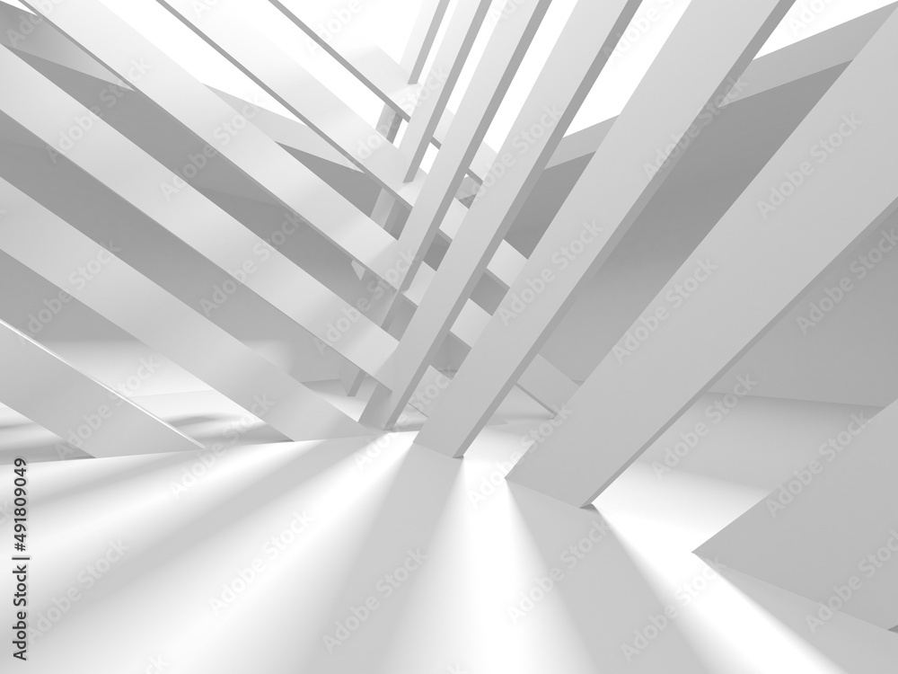 White Modern Background. Abstract Building Concept White Modern Background. Abstract Building Concept
