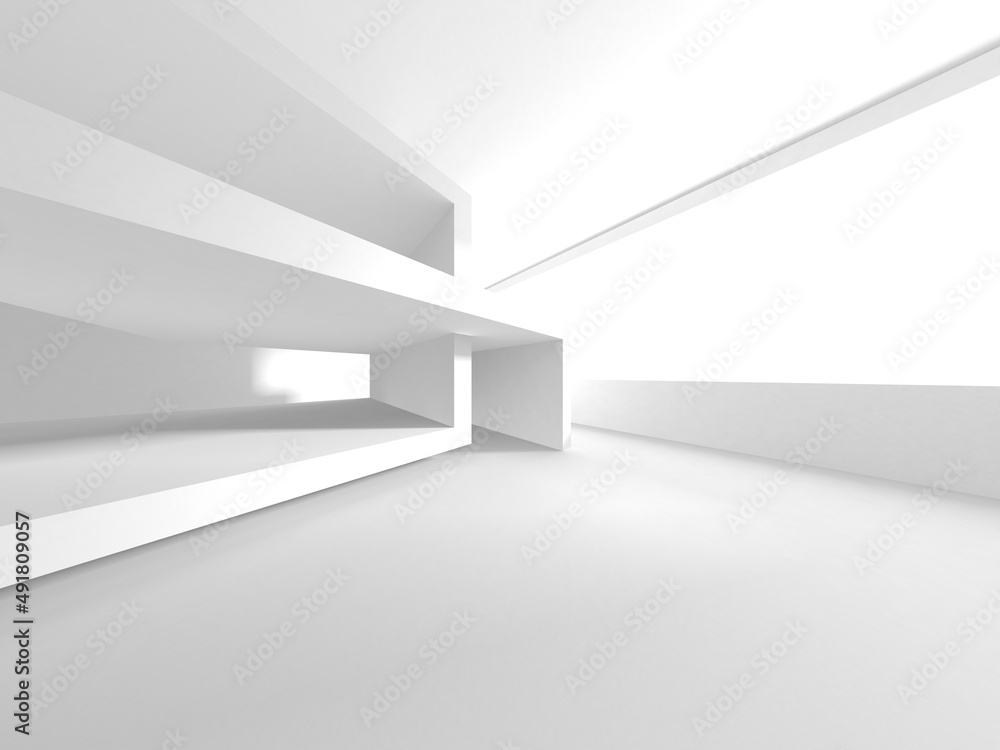White Modern Background. Abstract Building Concept White Modern Background. Abstract Building Concept