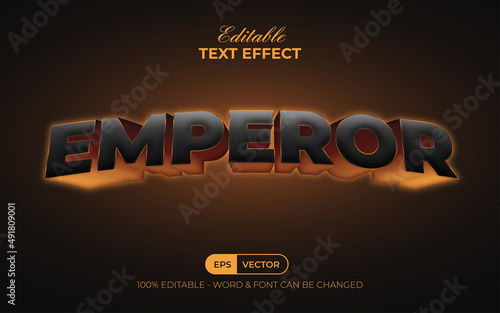Emperor text effect style. Editable text effect.