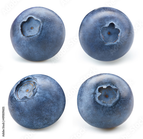Fototapete Fresh organic blueberry isolated