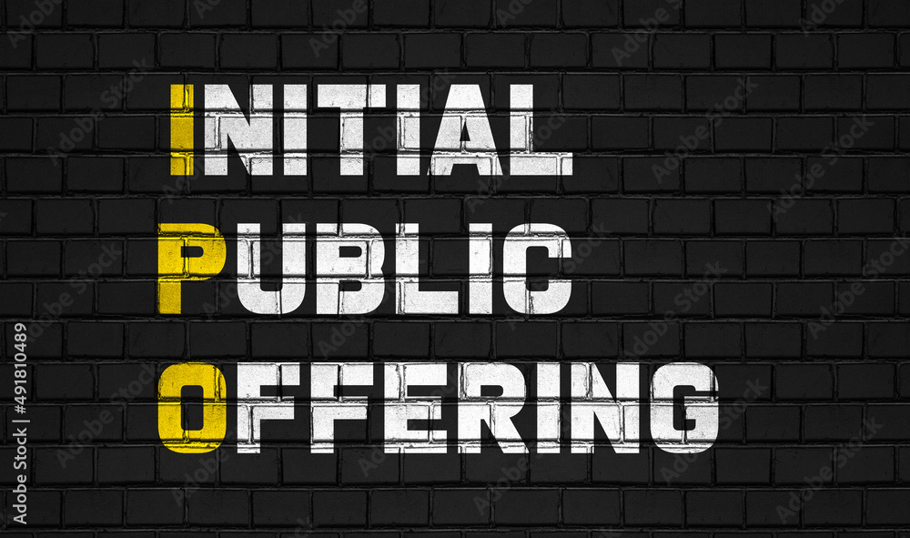 Initial public offering (IPO) concept,business abbreviations on black wall
Initial public offering (IPO) concept,business abbreviations on black wall