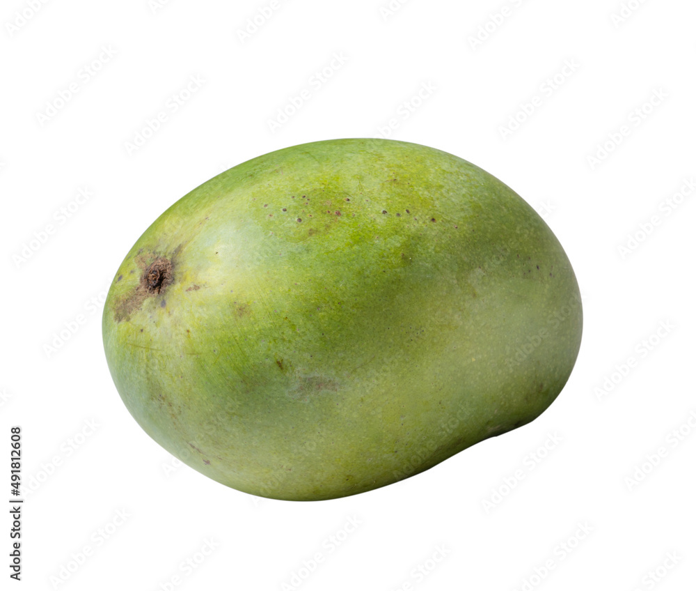 Beautiful delicious green mango isolated on white table background. Beautiful delicious green mango isolated on white table background.