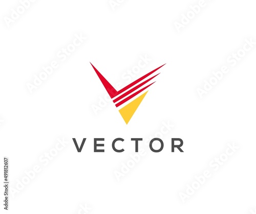 creative letter v logo design 