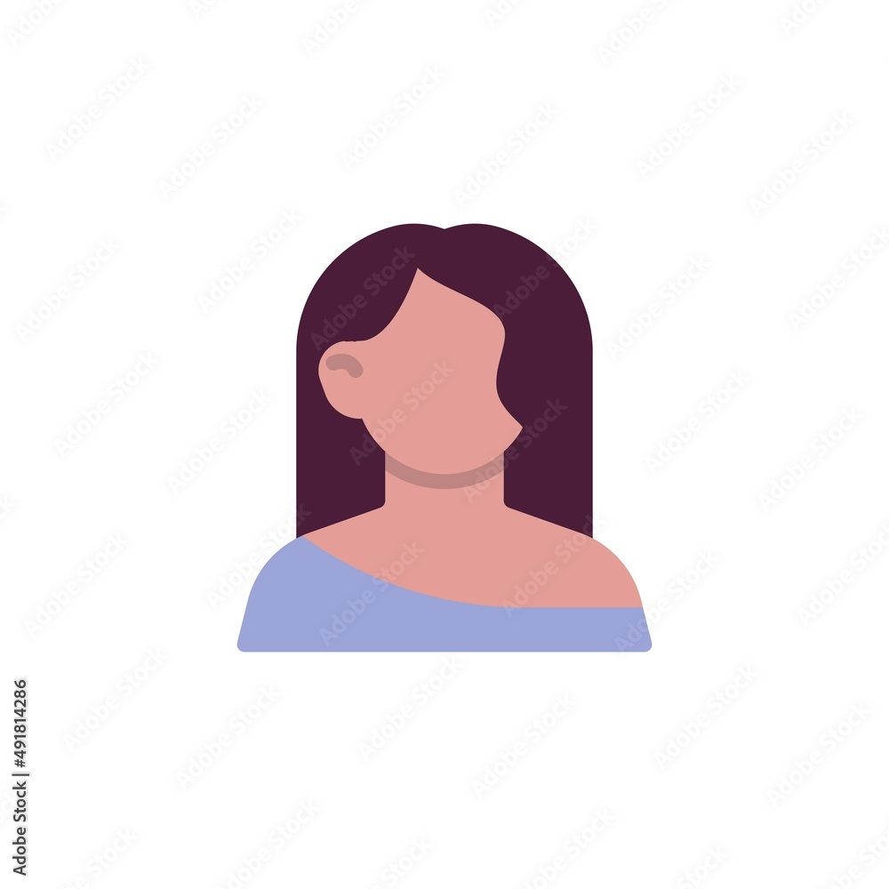 Woman avatar flat icon