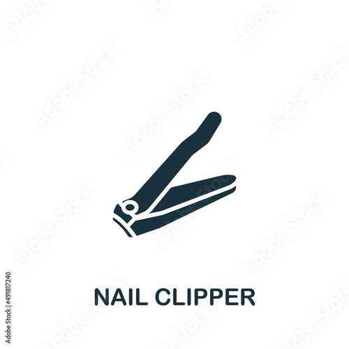 Nail Clipper icon. Monochrome simple icon for templates, web design and infographics