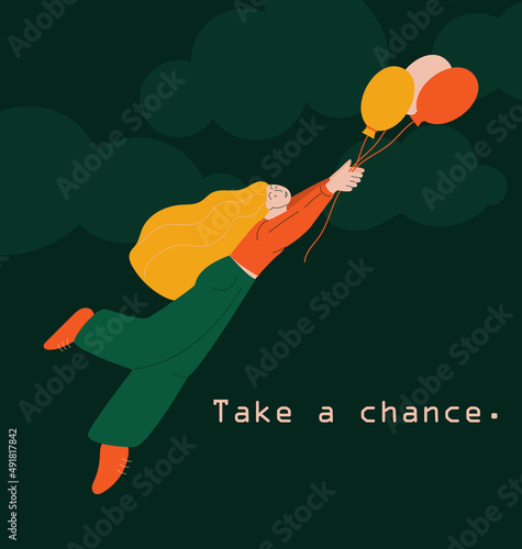 Therapy, psychology concept. Open mind. Philosophical metaphor of finding the inner self and accepting oneself. modern illustration about mental health.