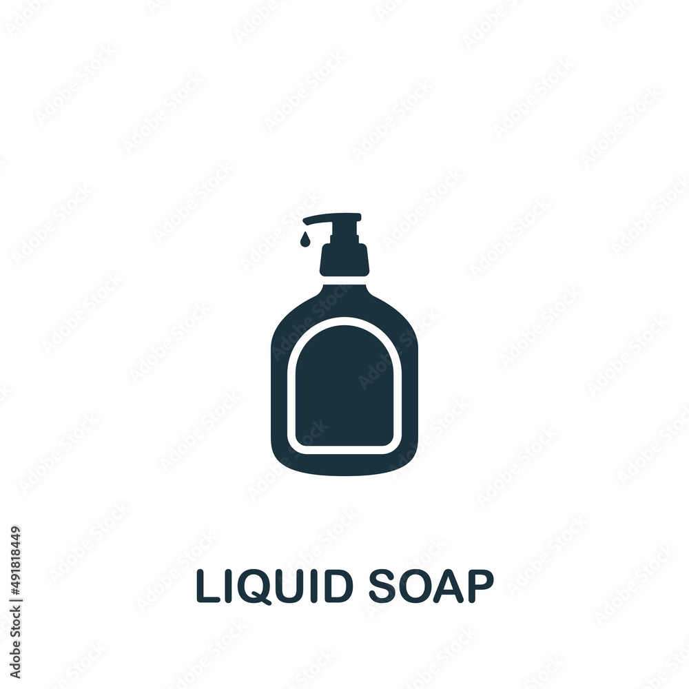 Liquid Soap icon. Monochrome simple icon for templates, web design and infographics Liquid Soap icon. Monochrome simple icon for templates, web design and infographics