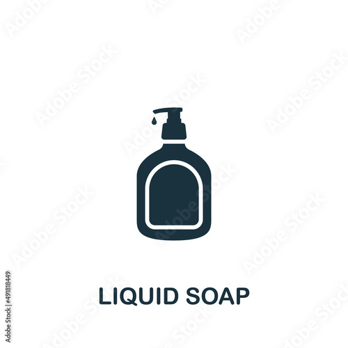 Liquid Soap icon. Monochrome simple icon for templates, web design and infographics