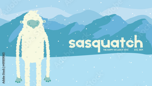 Sasquatch the happy yeti