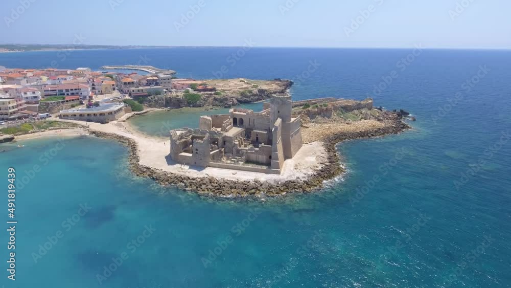 Aerial view of Le Castella from drone point of view, Calabria Aerial view of Le Castella from drone point of view, Calabria