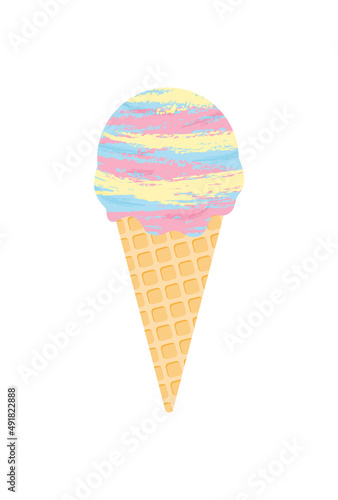 vector background with marble ice cream cone for banners, cards, flyers, social media wallpapers, etc.