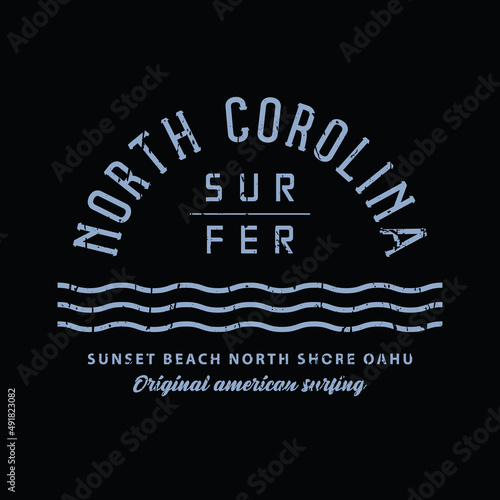 Surfer typography vector t shirt design illustration 