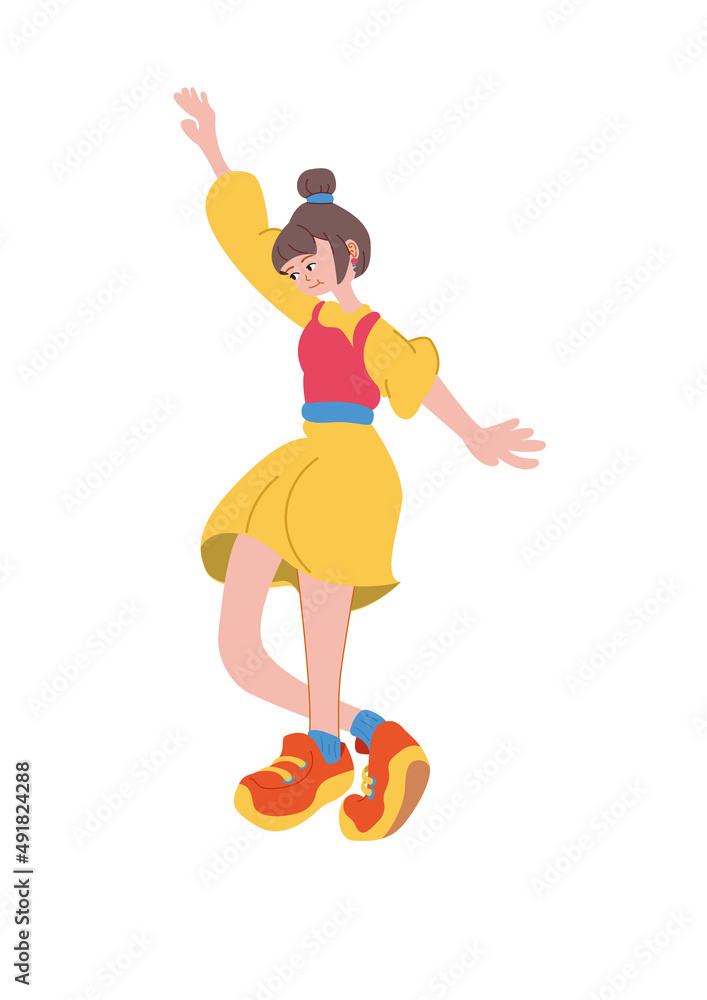 Dancing girls,a passionate young woman Dancing girls,a passionate young woman