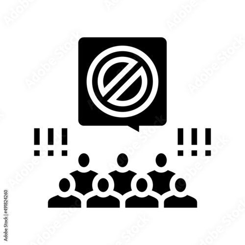 backlash people glyph icon vector. backlash people sign. isolated contour symbol black illustration