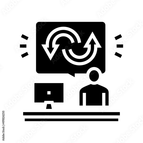behavior user glyph icon vector. behavior user sign. isolated contour symbol black illustration
