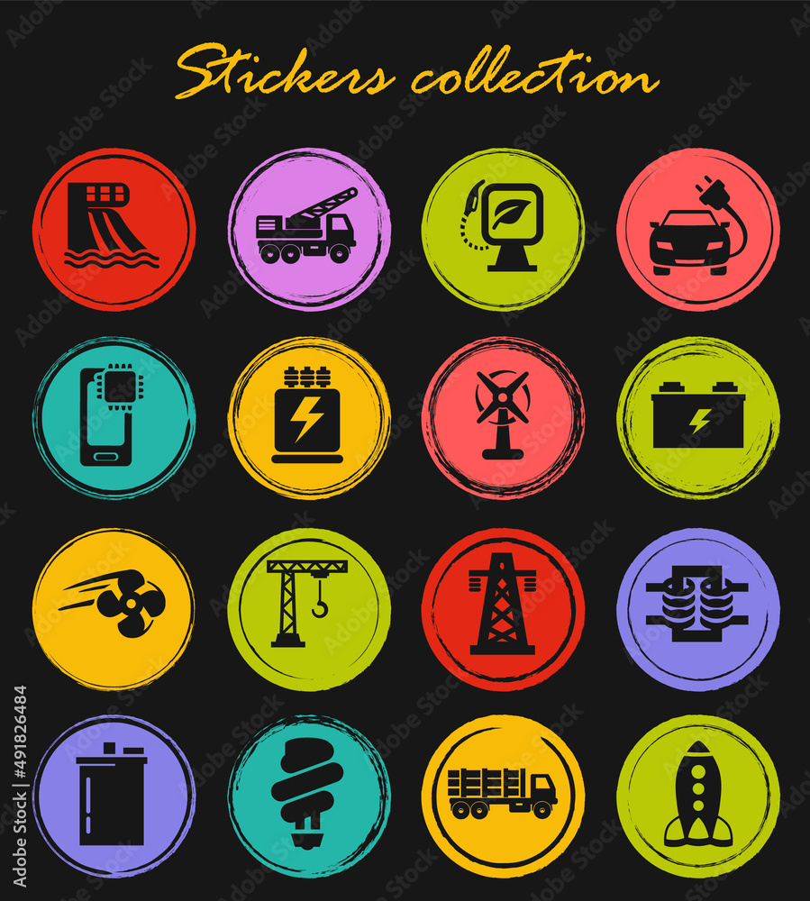 Industry icons set Industry icons set