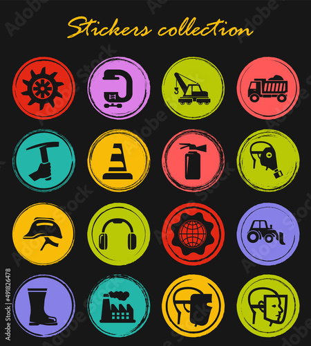 Industrial icons set © lisess