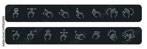 Gesture icons set . Gesture pack symbol vector elements for infographic web