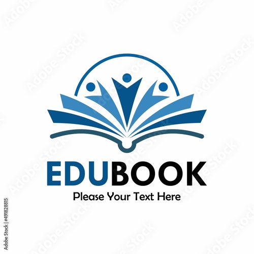 Edu book logo template illustration