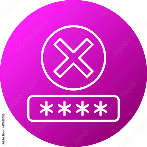 Vector Design Denial Icon Style