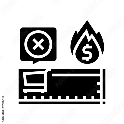 core inflation glyph icon vector. core inflation sign. isolated contour symbol black illustration