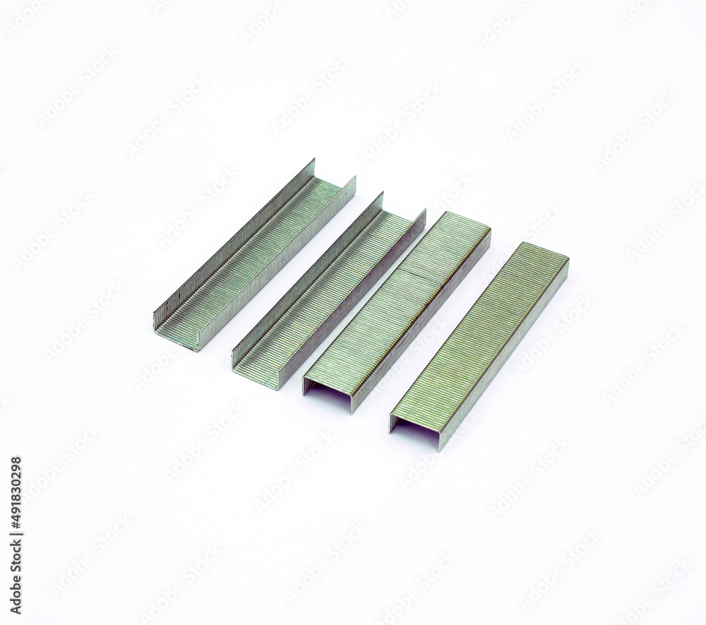 staples stack isolated on a white background staples stack isolated on a white background