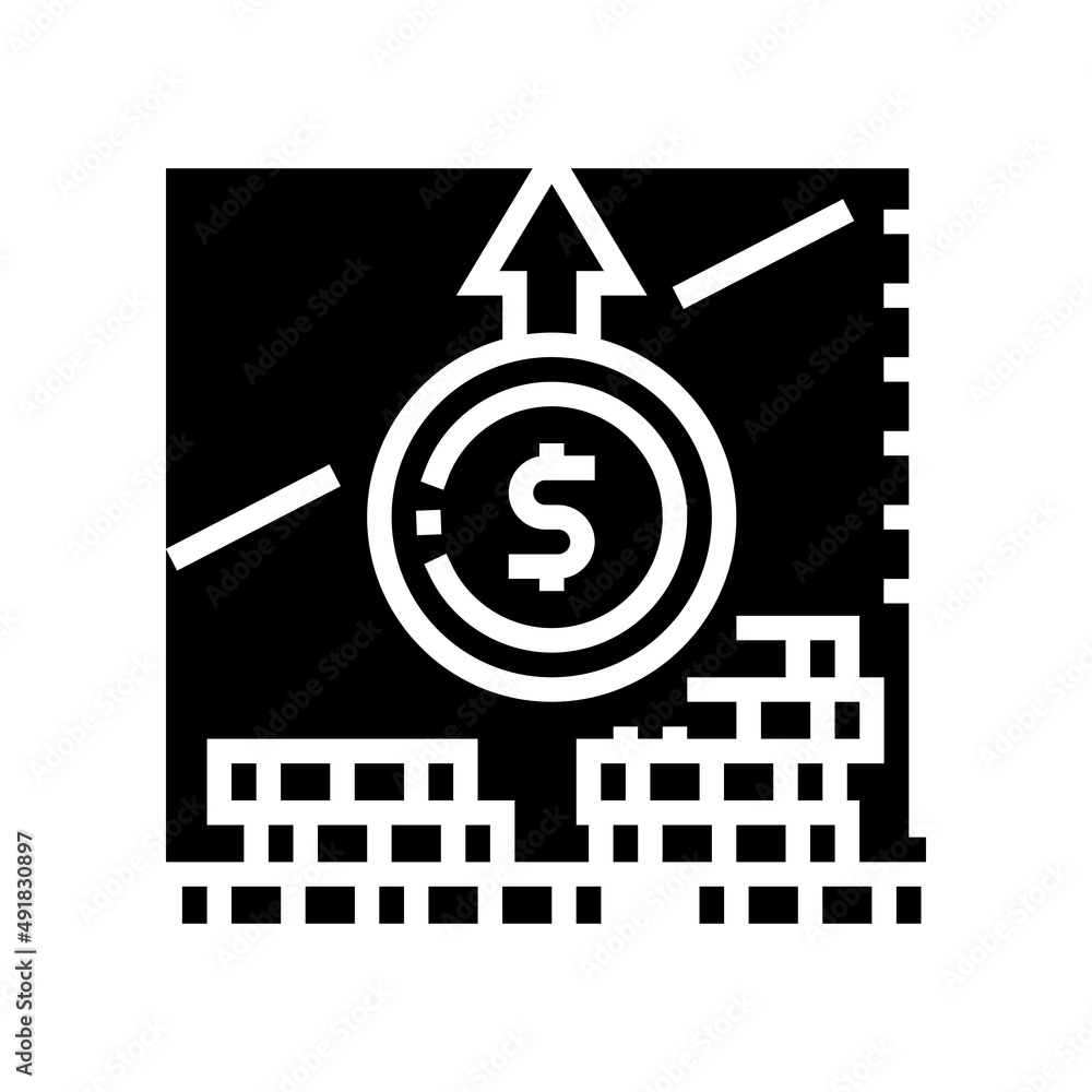 inflation finance glyph icon vector. inflation finance sign. isolated contour symbol black illustration inflation finance glyph icon vector. inflation finance sign. isolated contour symbol black illustration