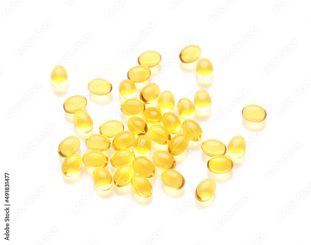 Gel pills on white background Gel pills on white background
