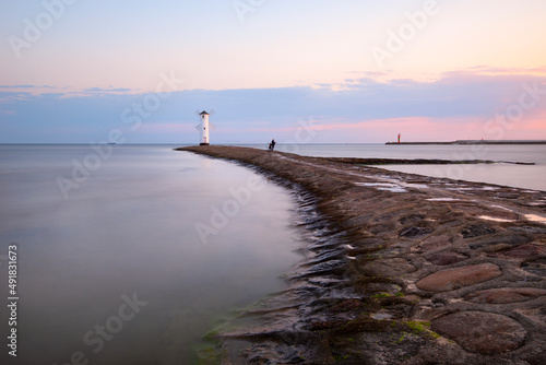 Lighthouse windmill Stawa Mlyny  Swinoujscie  Baltic Sea - Poland