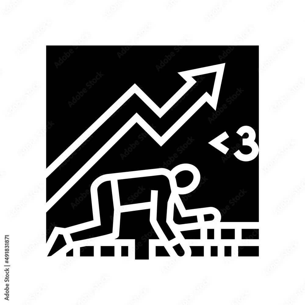 creeping inflation glyph icon vector. creeping inflation sign. isolated contour symbol black illustration creeping inflation glyph icon vector. creeping inflation sign. isolated contour symbol black illustration