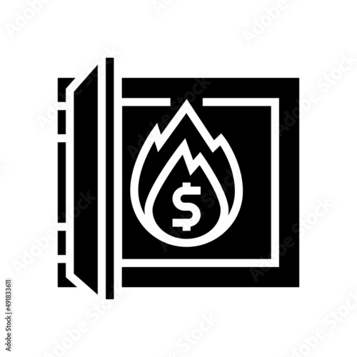 asset inflation glyph icon vector. asset inflation sign. isolated contour symbol black illustration