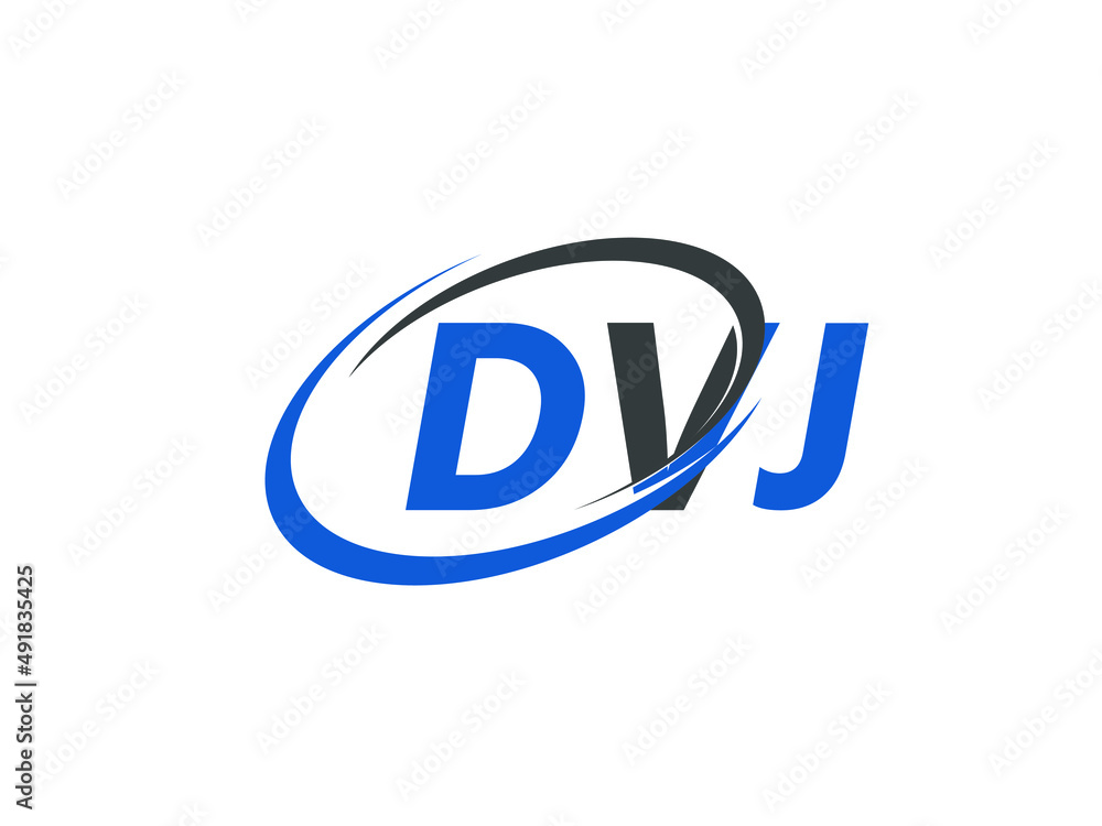 DVJ letter creative modern elegant swoosh logo design DVJ letter creative modern elegant swoosh logo design
