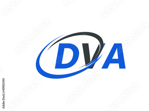 DVA letter creative modern elegant swoosh logo design