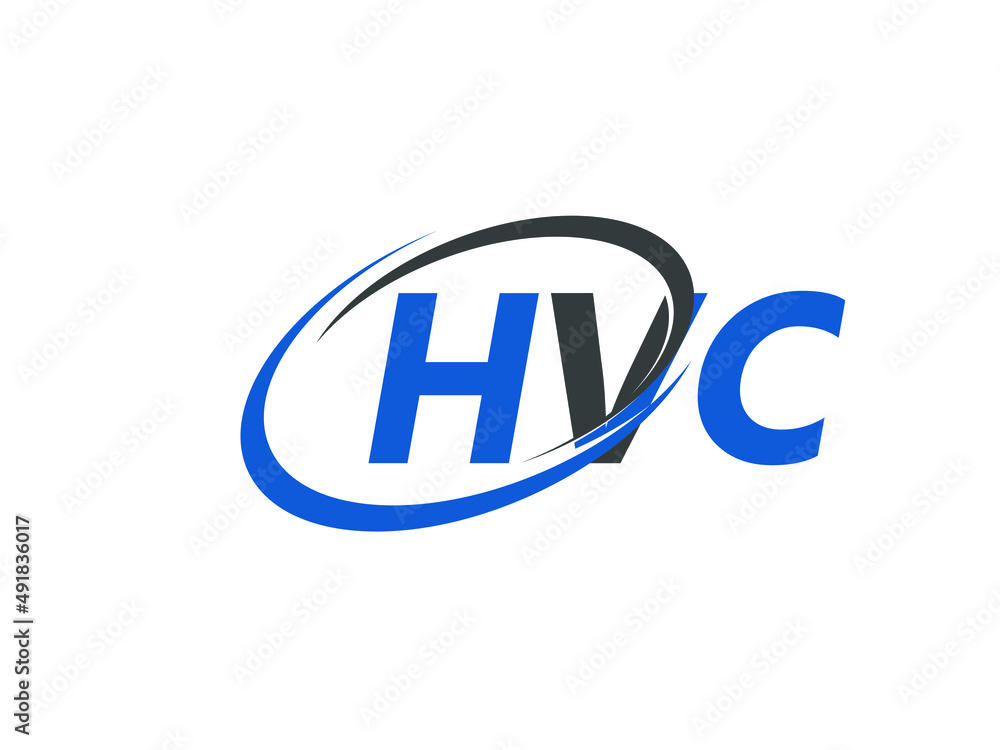 HVC letter creative modern elegant swoosh logo design HVC letter creative modern elegant swoosh logo design