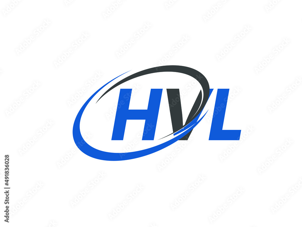 HVL letter creative modern elegant swoosh logo design HVL letter creative modern elegant swoosh logo design