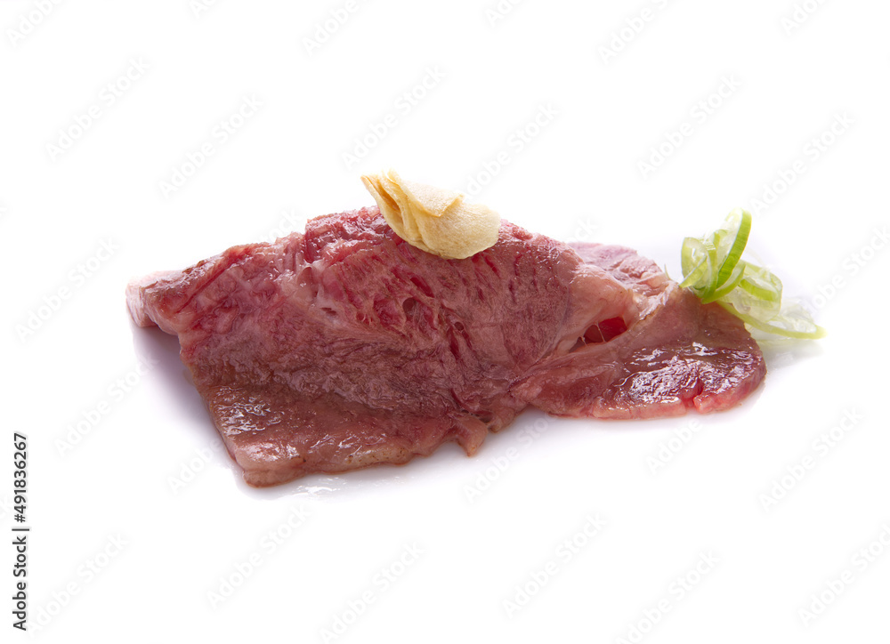 Overflowing Sushi, Wagyu Beef, a popular Japanese food Overflowing Sushi, Wagyu Beef, a popular Japanese food