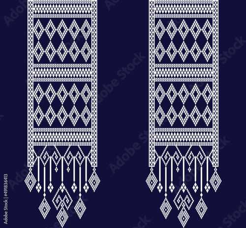 neckline embroidery Ethnic,Geometric,tribal,oriental,traditional,necklace design for fashion women

