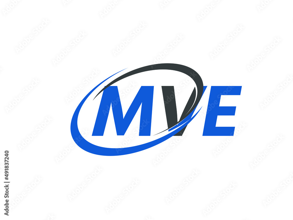 MVE letter creative modern elegant swoosh logo design MVE letter creative modern elegant swoosh logo design