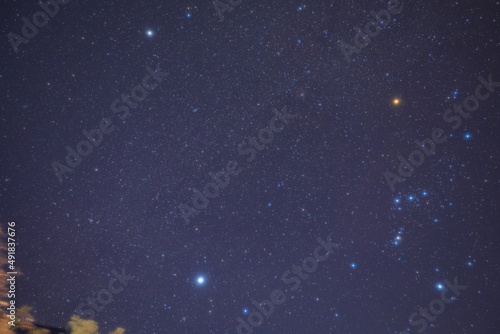 별자리 가이드 겨울 대삼각형, 오리온자리, 큰개자리 (Constellation Guide for Winter triangle Orion, Canis Major, Canis Minor) photo