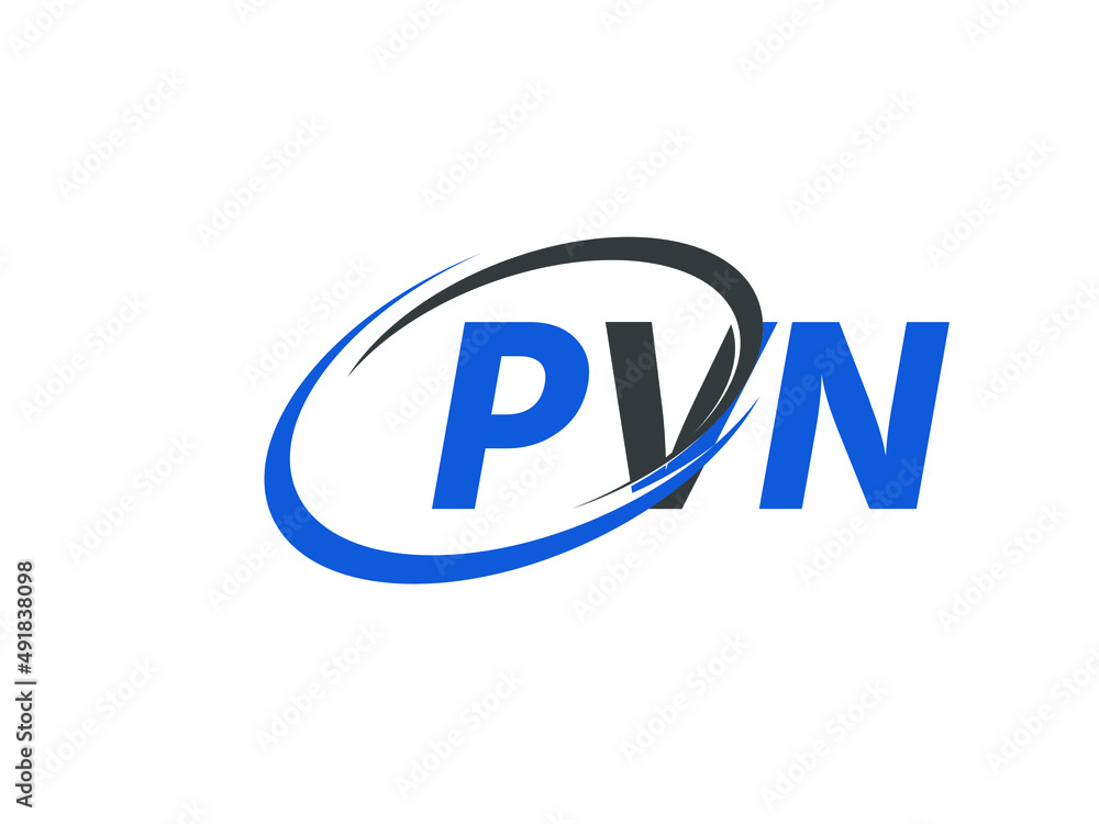 PVN letter creative modern elegant swoosh logo design PVN letter creative modern elegant swoosh logo design