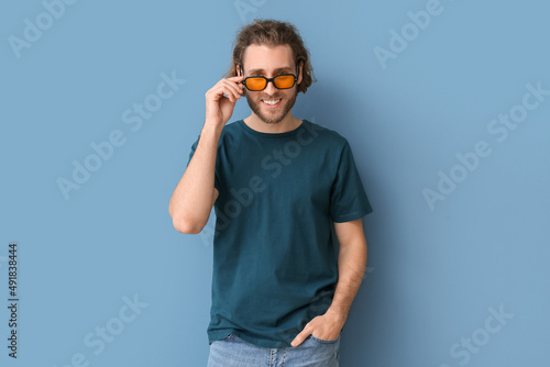 Handsome young man in styli...