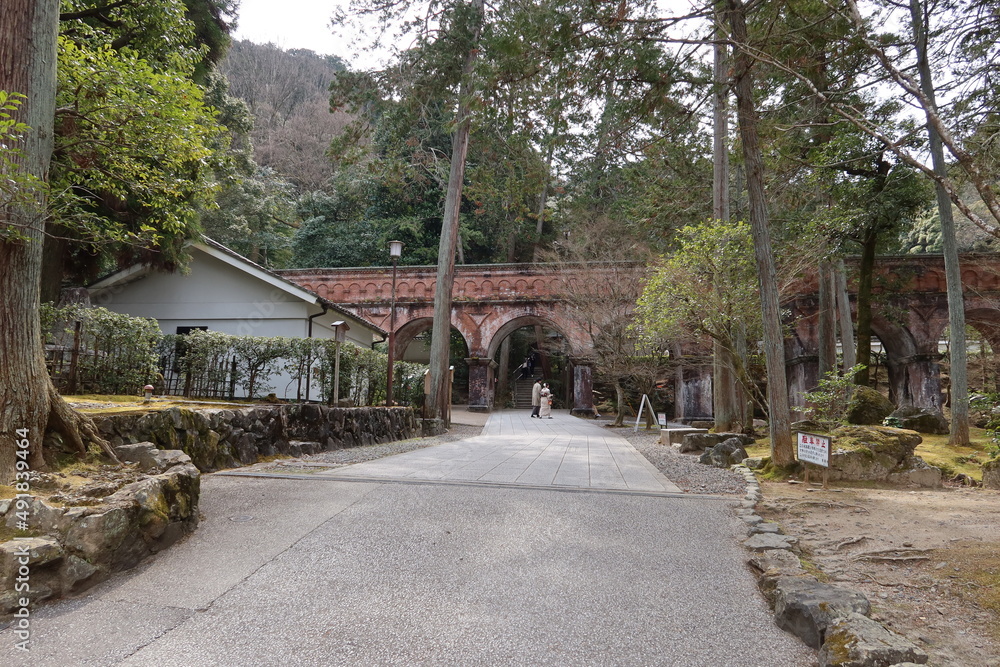 Suirokaku Aqueduct in the precinct of Nanzen-ji Temple in Kyoto City in Japan 日本の京都市の南禅寺境内にある水路閣