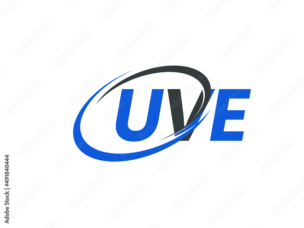 UVE letter creative modern elegant swoosh logo design UVE letter creative modern elegant swoosh logo design