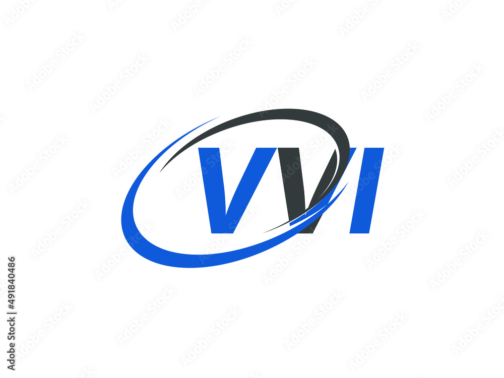 VVI letter creative modern elegant swoosh logo design VVI letter creative modern elegant swoosh logo design