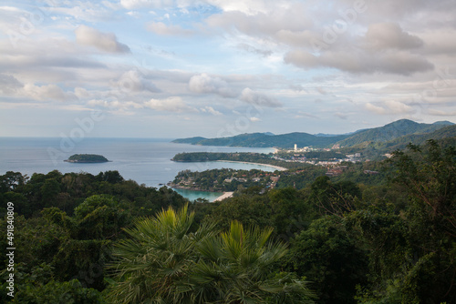 View from above of Andaman Sea in Phuket Province, Southern Thailand