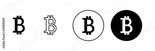 Bitcoin icons set. bitcoin sign and symbol. payment symbol. cryptocurrency logo