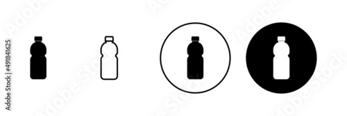 Bottle icons set. bottle sign and symbol