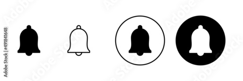 Bell Icons set. Notification sign and symbol for web site design